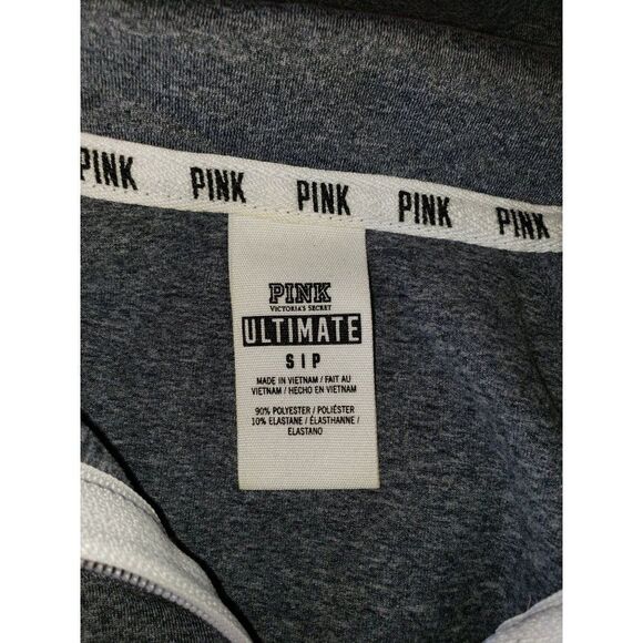 Victoria's Secret PINK Pullover S Long Sleeve 1/4 Zip Campus Small NWOT - Picture 7 of 7